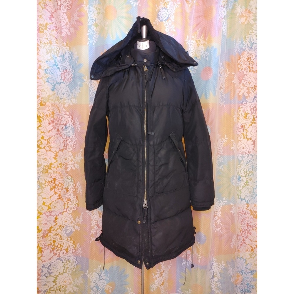 Parajumpers Masterpiece Series Womens Parka Hooded Coat Size M‎ Black Vintage - Picture 2 of 16
